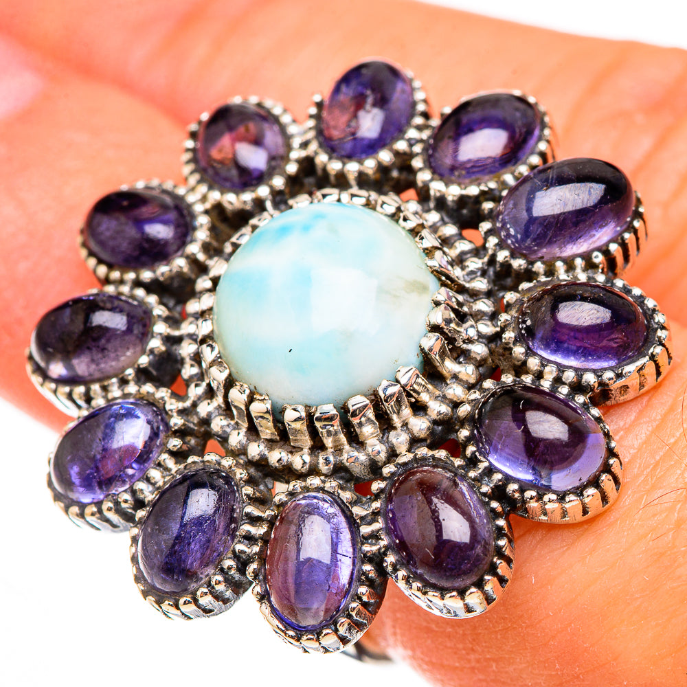 Larimar Rings handcrafted by Ana Silver Co - RING126626