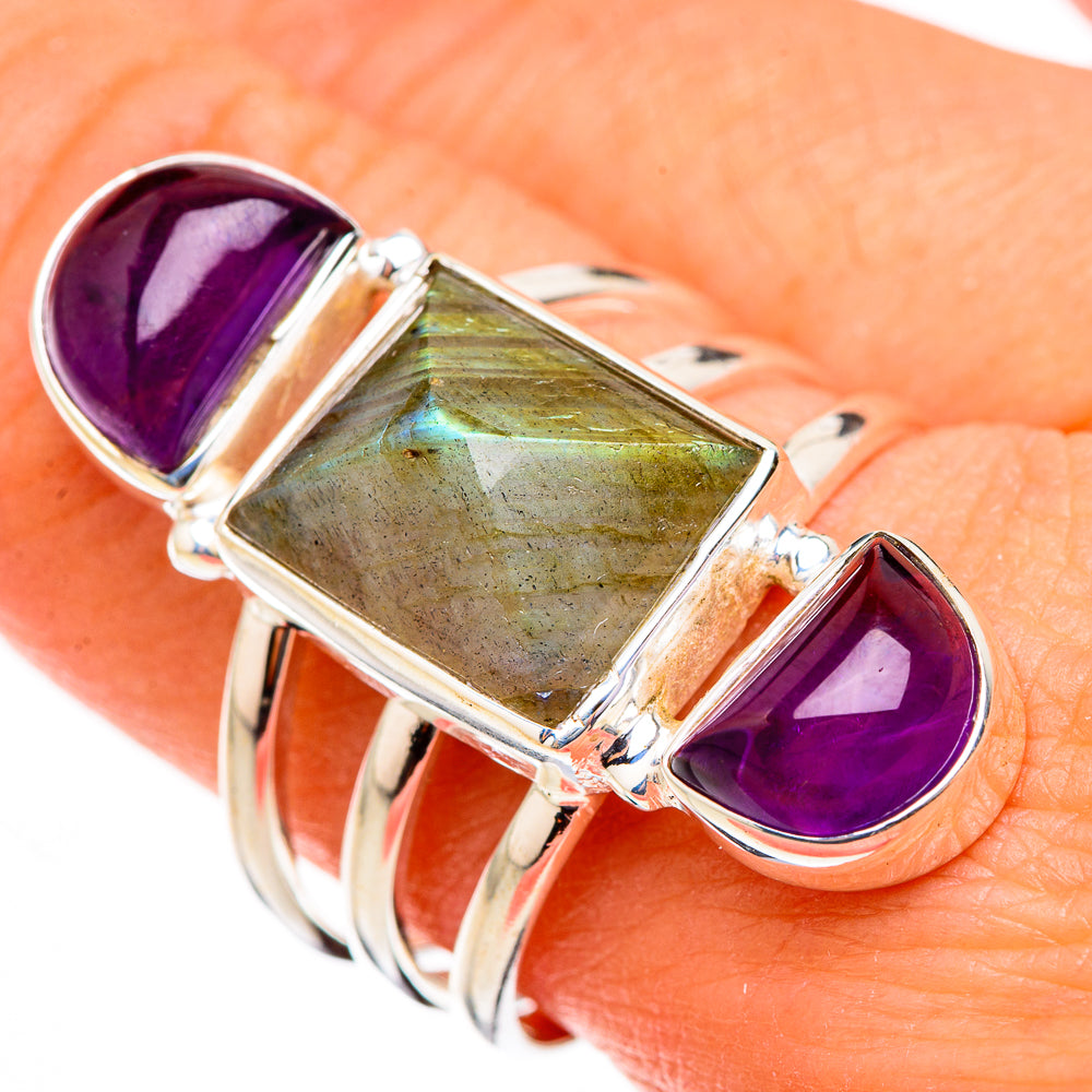 Labradorite Rings handcrafted by Ana Silver Co - RING126643