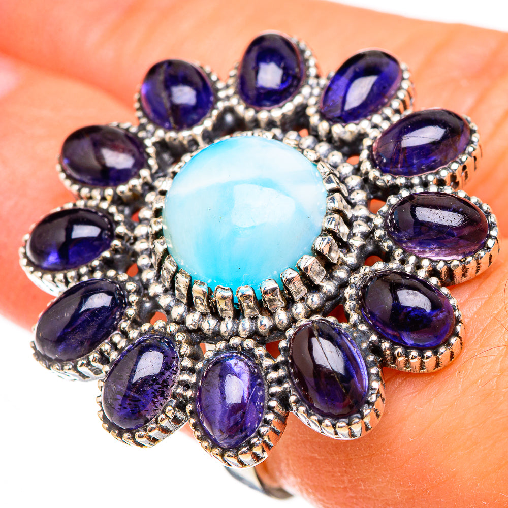 Larimar Rings handcrafted by Ana Silver Co - RING126645