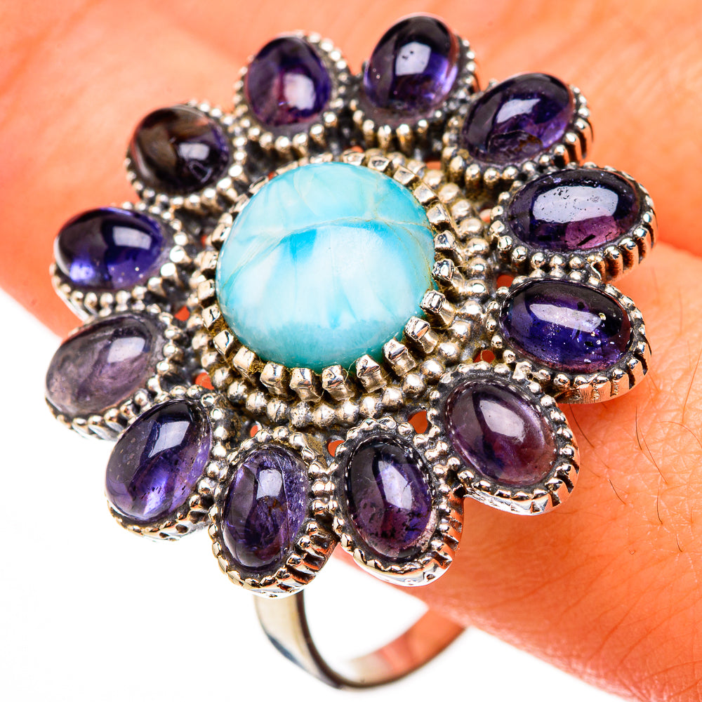 Larimar Rings handcrafted by Ana Silver Co - RING126649