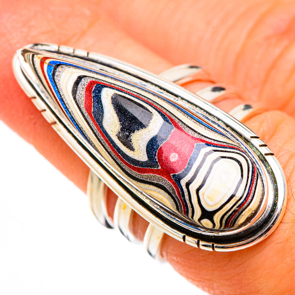 Fordite Rings handcrafted by Ana Silver Co - RING126650
