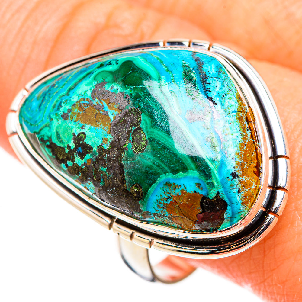Chrysocolla Rings handcrafted by Ana Silver Co - RING126651