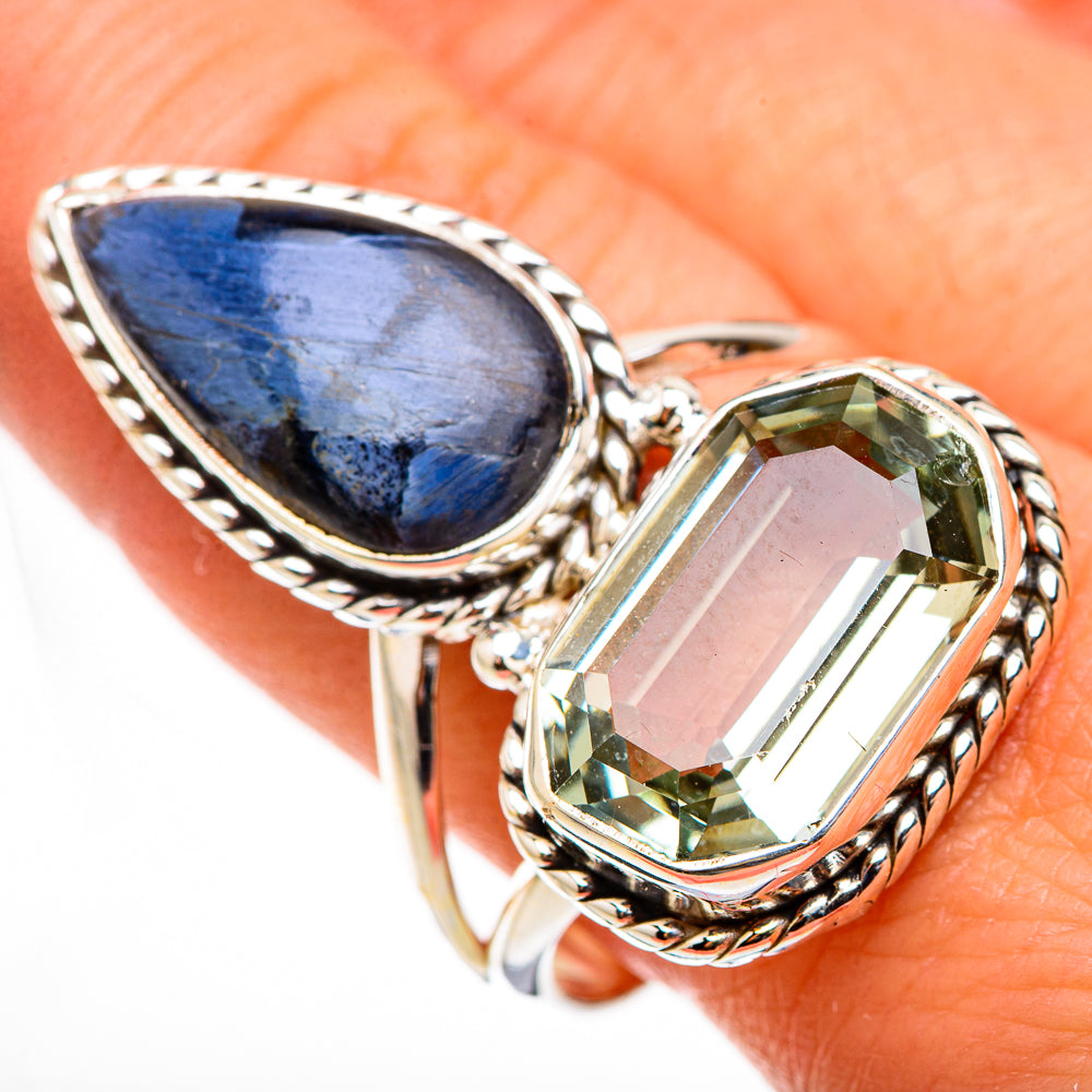 Green Amethyst Rings handcrafted by Ana Silver Co - RING126668
