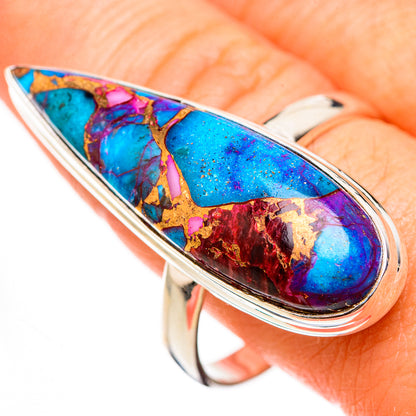 Spiny Oyster Turquoise Rings handcrafted by Ana Silver Co - RING126670