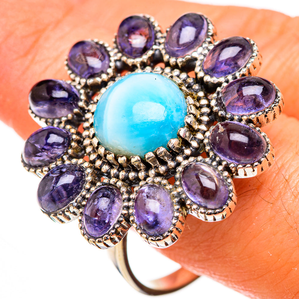 Larimar Rings handcrafted by Ana Silver Co - RING126681