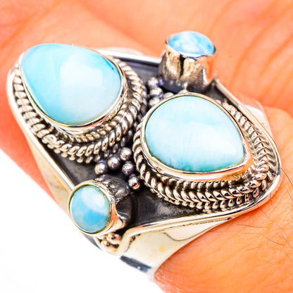 Larimar Rings handcrafted by Ana Silver Co - RING126687