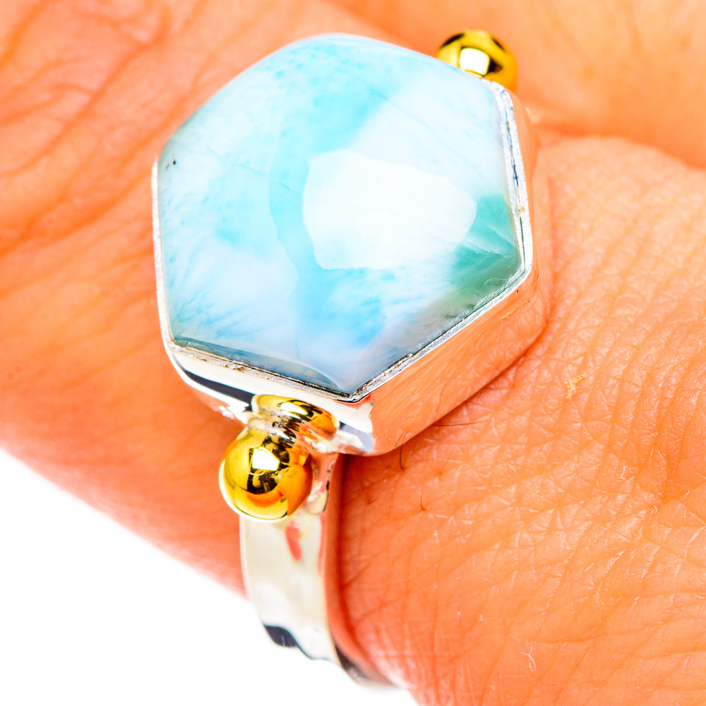 Larimar Rings handcrafted by Ana Silver Co - RING126691