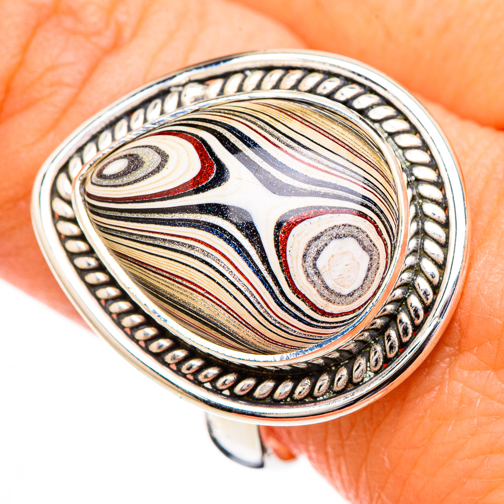 Fordite Rings handcrafted by Ana Silver Co - RING126700