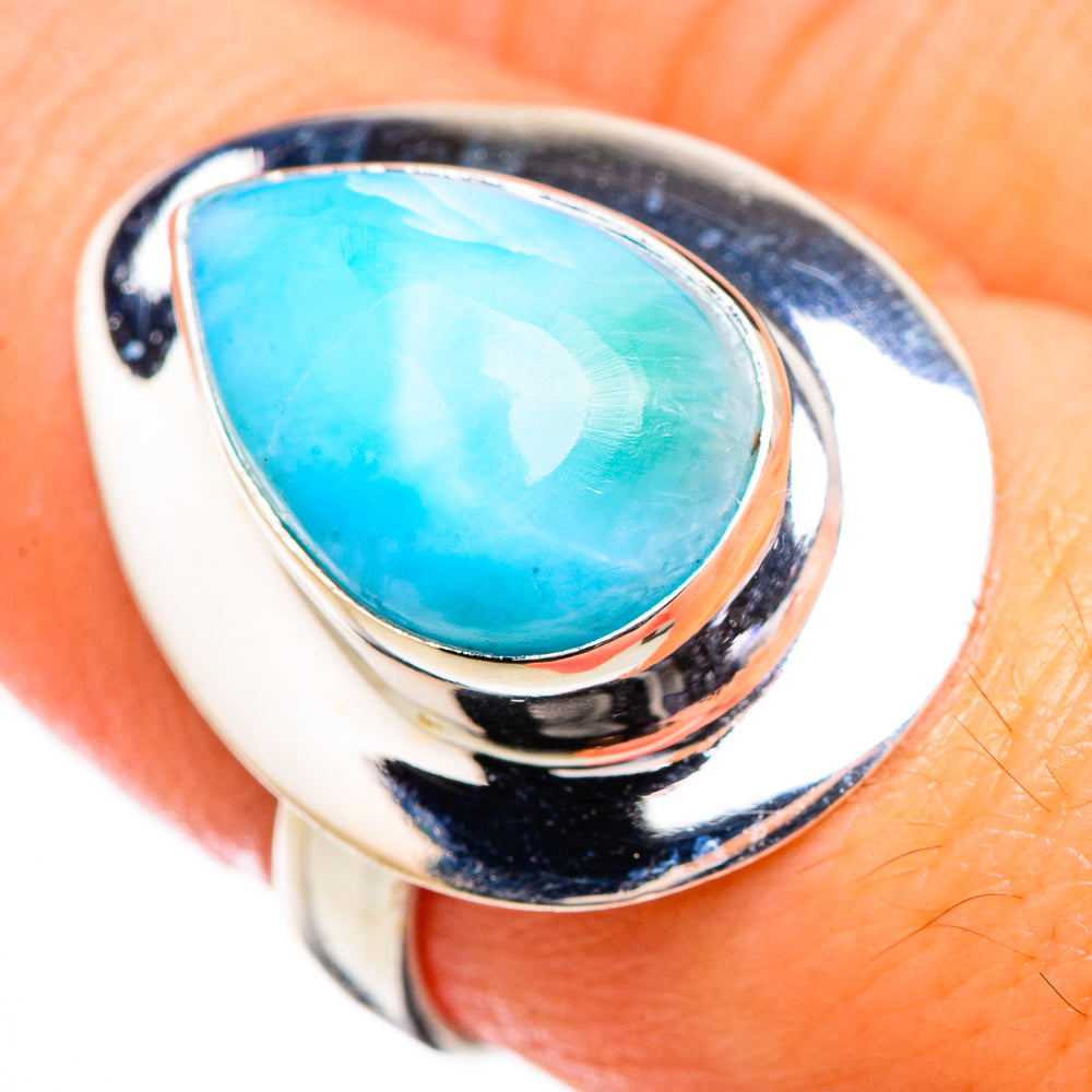 Larimar Rings handcrafted by Ana Silver Co - RING126707