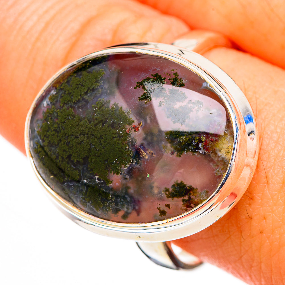 Indonesian Plume Agate Rings handcrafted by Ana Silver Co - RING126711