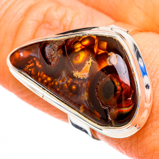 Mexican Fire Agate Rings handcrafted by Ana Silver Co - RING126713