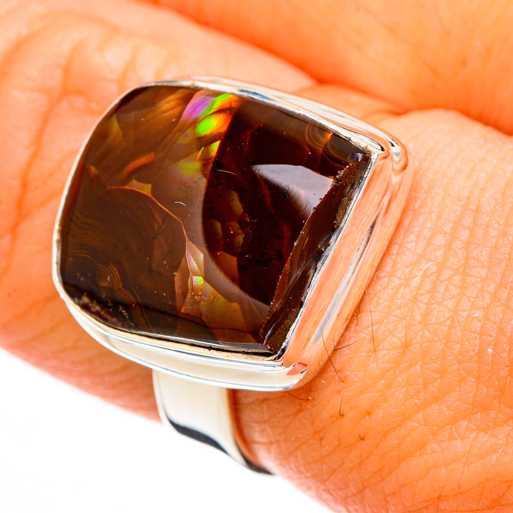 Mexican Fire Agate Rings handcrafted by Ana Silver Co - RING126714