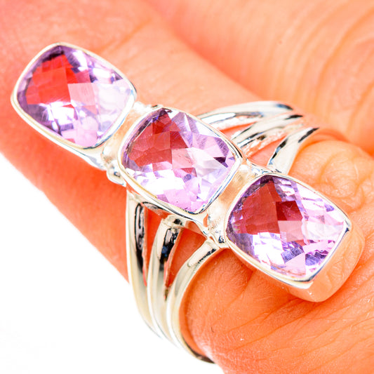 Pink Amethyst Rings handcrafted by Ana Silver Co - RING126716