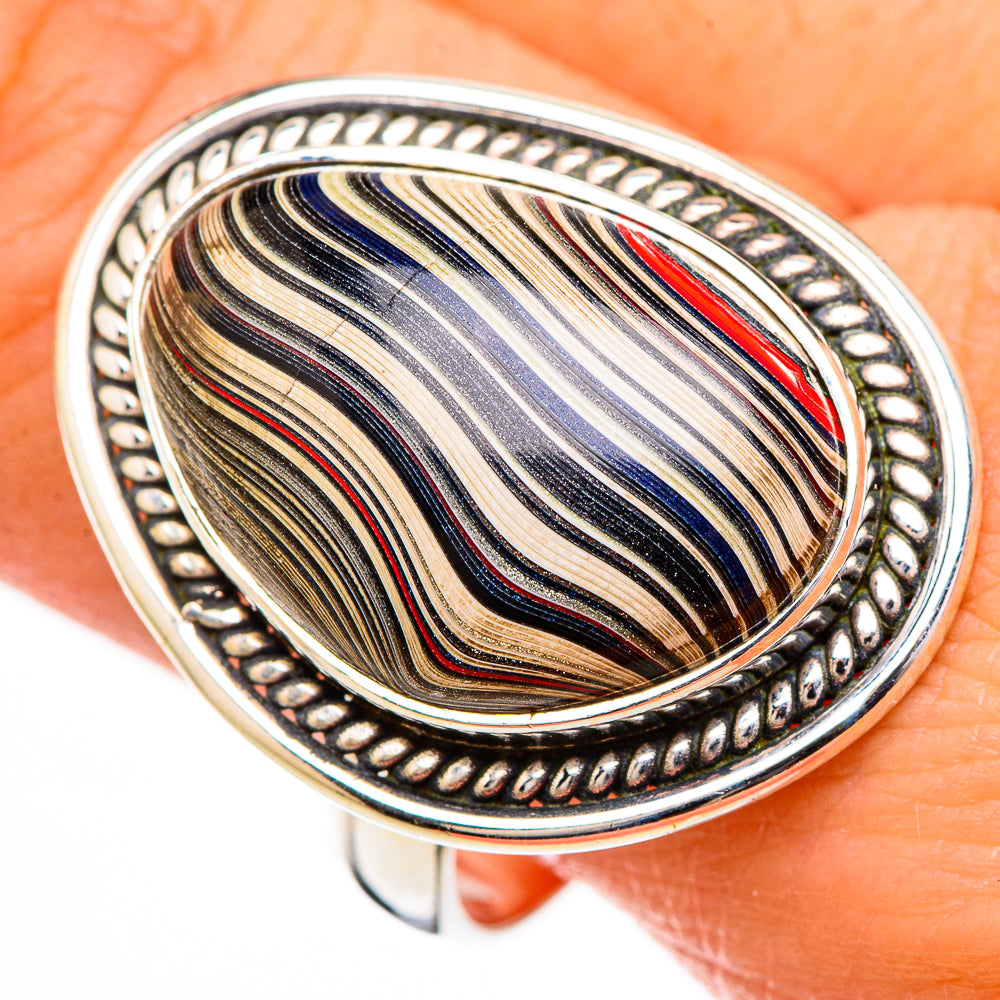 Fordite Rings handcrafted by Ana Silver Co - RING126720