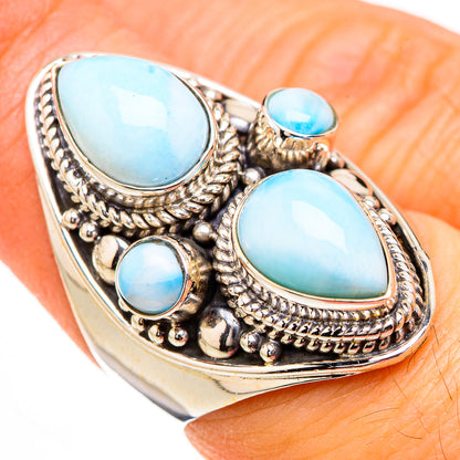 Larimar Rings handcrafted by Ana Silver Co - RING126723
