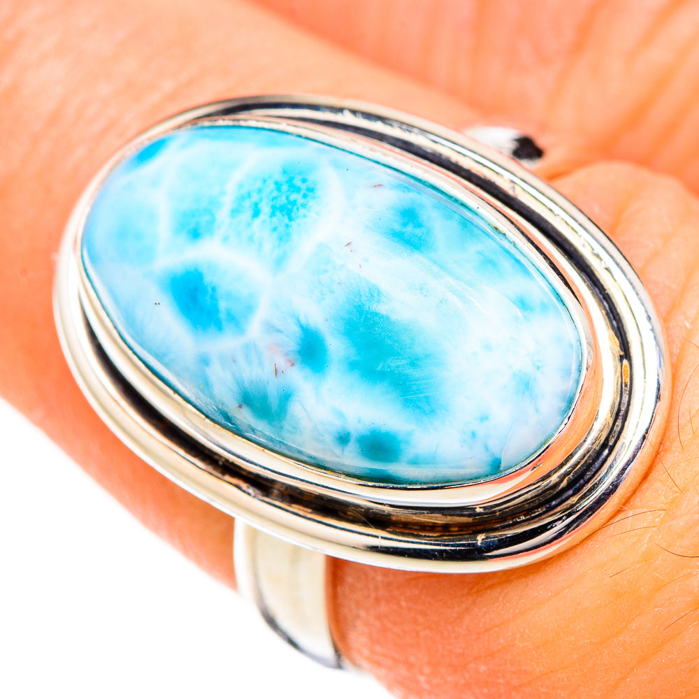 Larimar Rings handcrafted by Ana Silver Co - RING126727