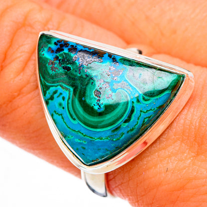 Malachite In Chrysocolla Rings handcrafted by Ana Silver Co - RING126736