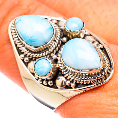 Larimar Rings handcrafted by Ana Silver Co - RING126743