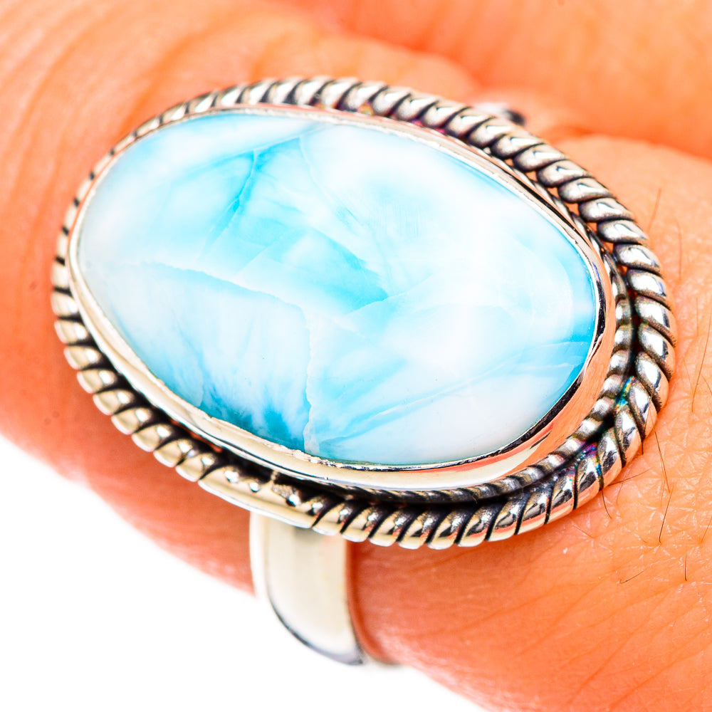 Larimar Rings handcrafted by Ana Silver Co - RING126758