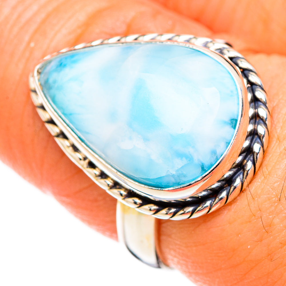 Larimar Rings handcrafted by Ana Silver Co - RING126760