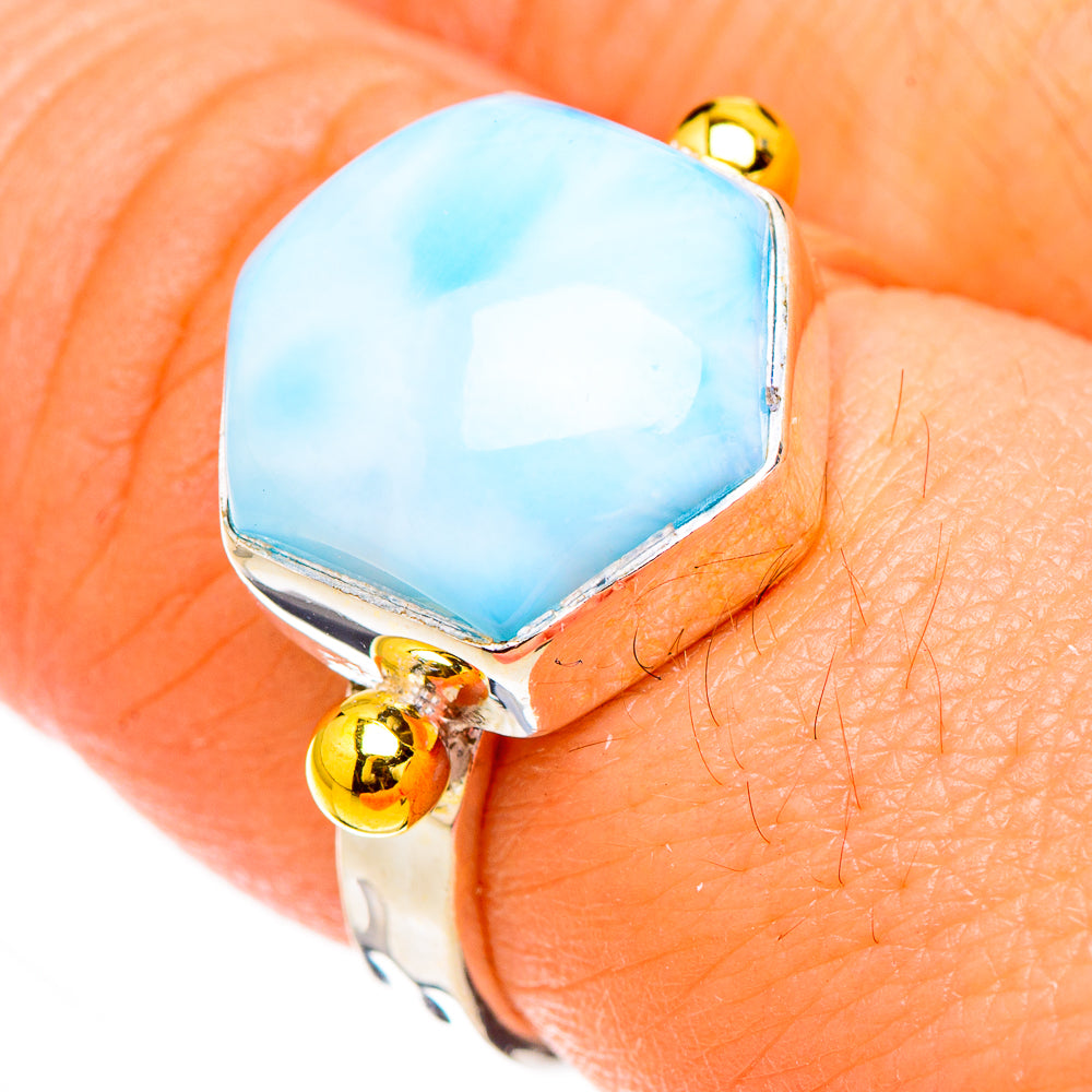 Larimar Rings handcrafted by Ana Silver Co - RING126763