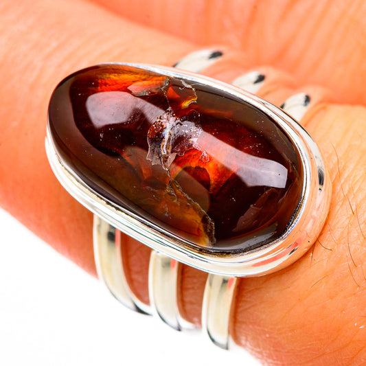 Mexican Fire Agate Rings handcrafted by Ana Silver Co - RING126765