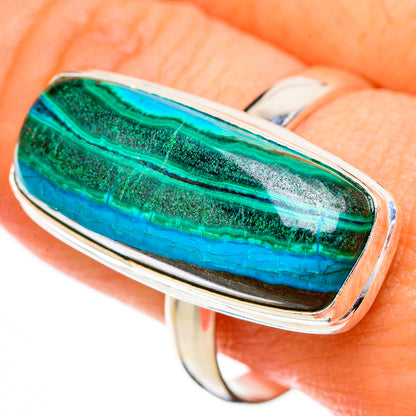 Malachite In Chrysocolla Rings handcrafted by Ana Silver Co - RING126771