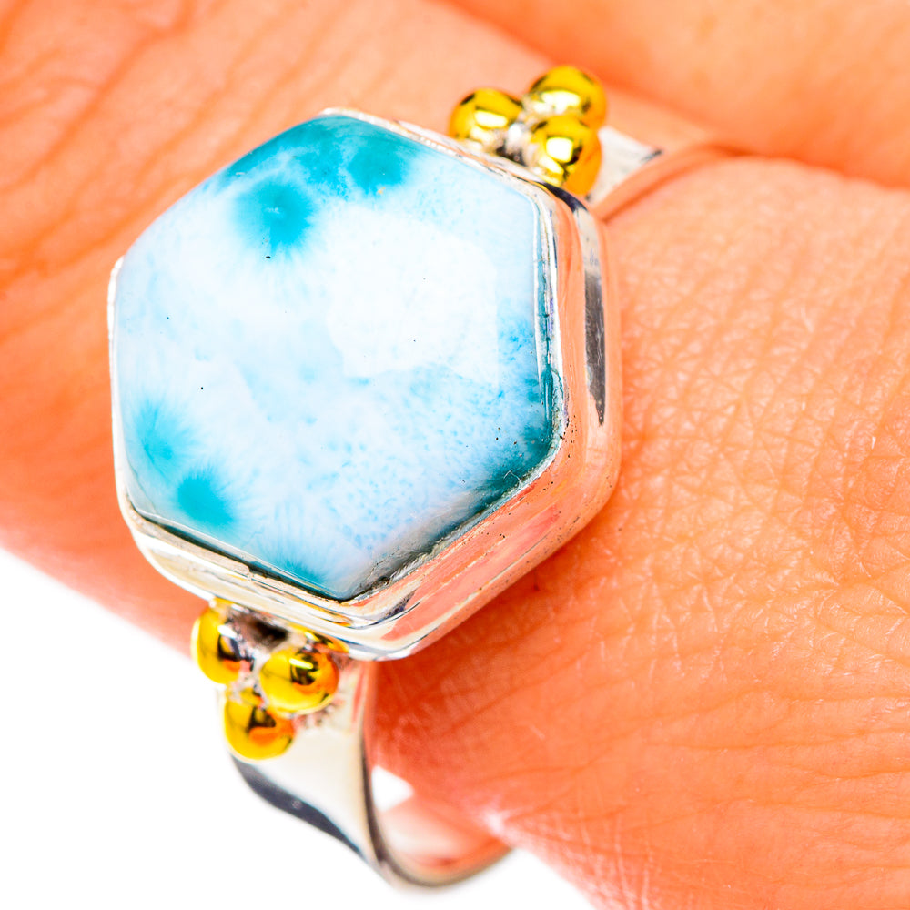 Larimar Rings handcrafted by Ana Silver Co - RING126779