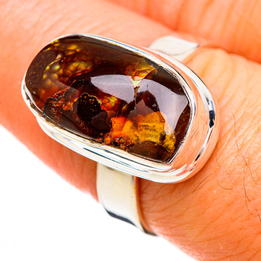 Mexican Fire Agate Rings handcrafted by Ana Silver Co - RING126781