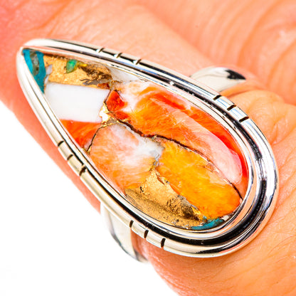 Spiny Oyster Turquoise Rings handcrafted by Ana Silver Co - RING126789