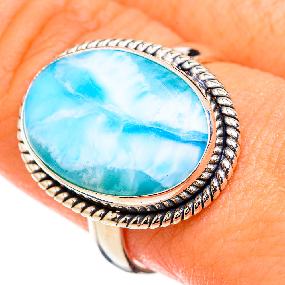 Larimar Rings handcrafted by Ana Silver Co - RING126791
