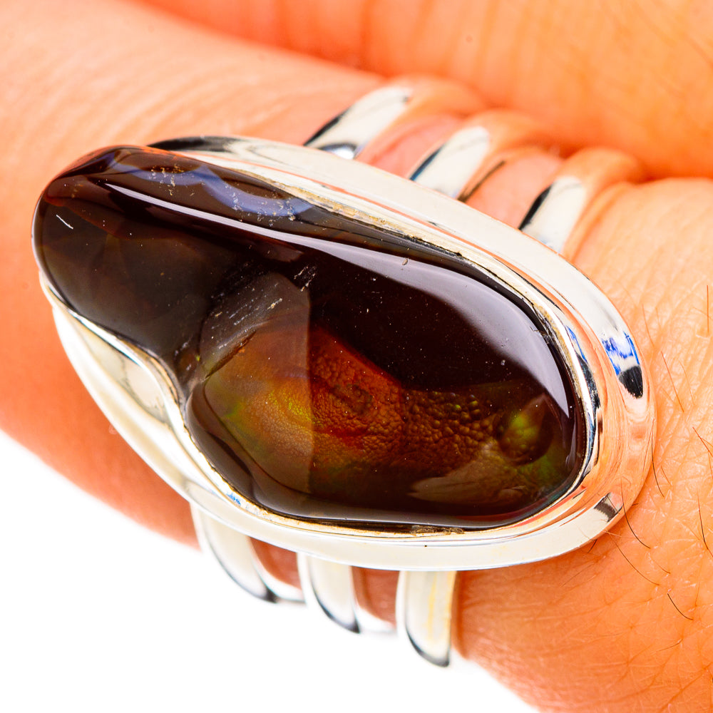 Mexican Fire Agate Rings handcrafted by Ana Silver Co - RING126798