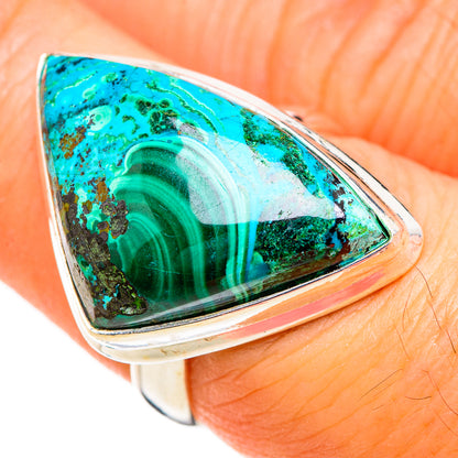 Malachite In Chrysocolla Rings handcrafted by Ana Silver Co - RING126799
