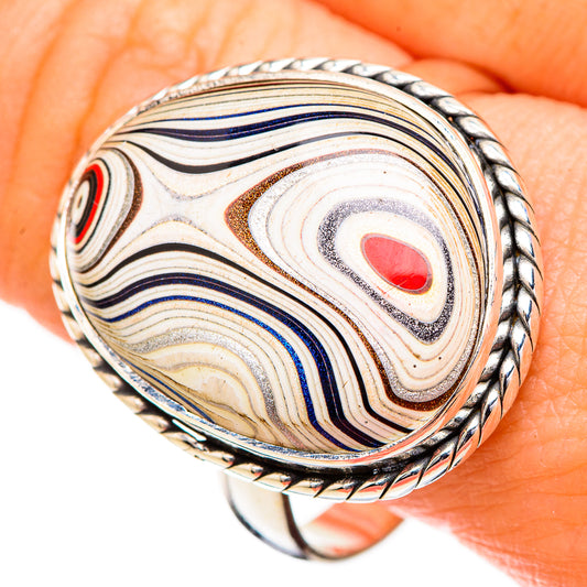 Fordite Rings handcrafted by Ana Silver Co - RING126802