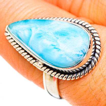 Larimar Rings handcrafted by Ana Silver Co - RING126805