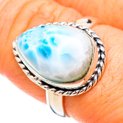 Larimar Rings handcrafted by Ana Silver Co - RING126807