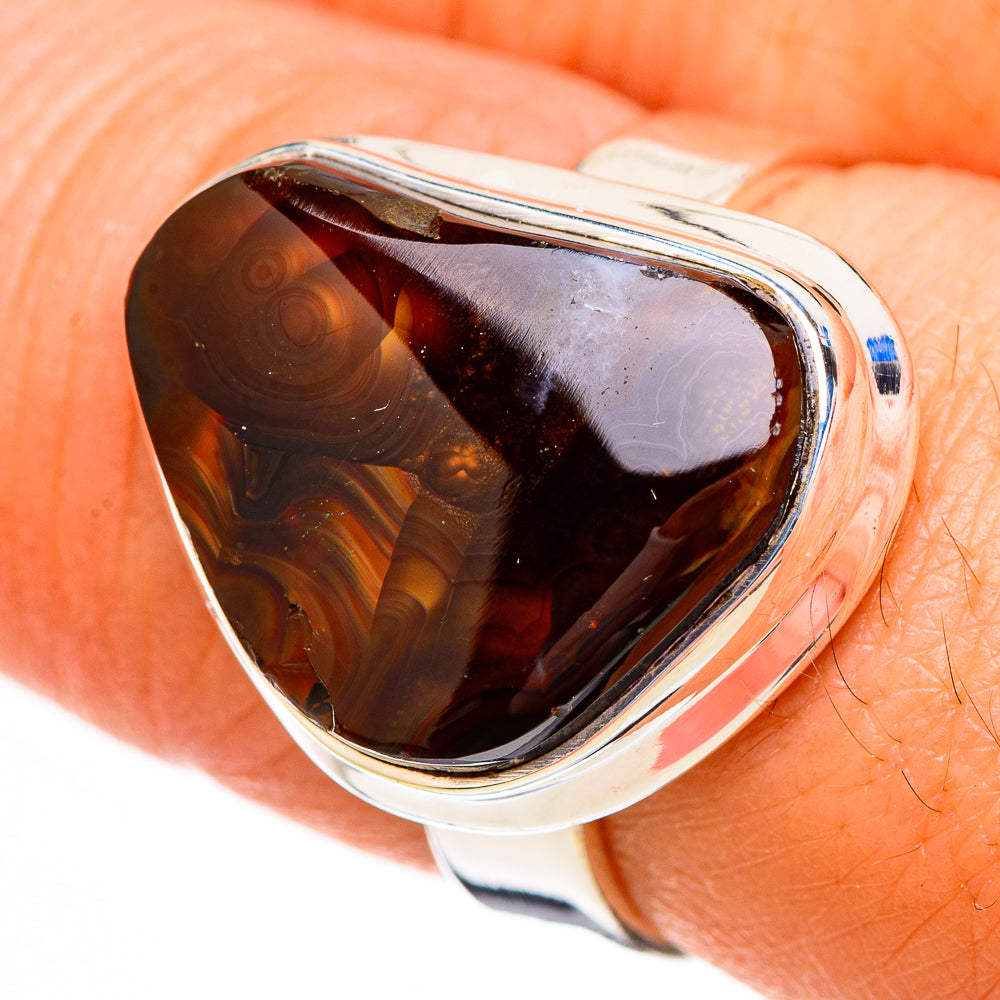 Mexican Fire Agate Rings handcrafted by Ana Silver Co - RING126810