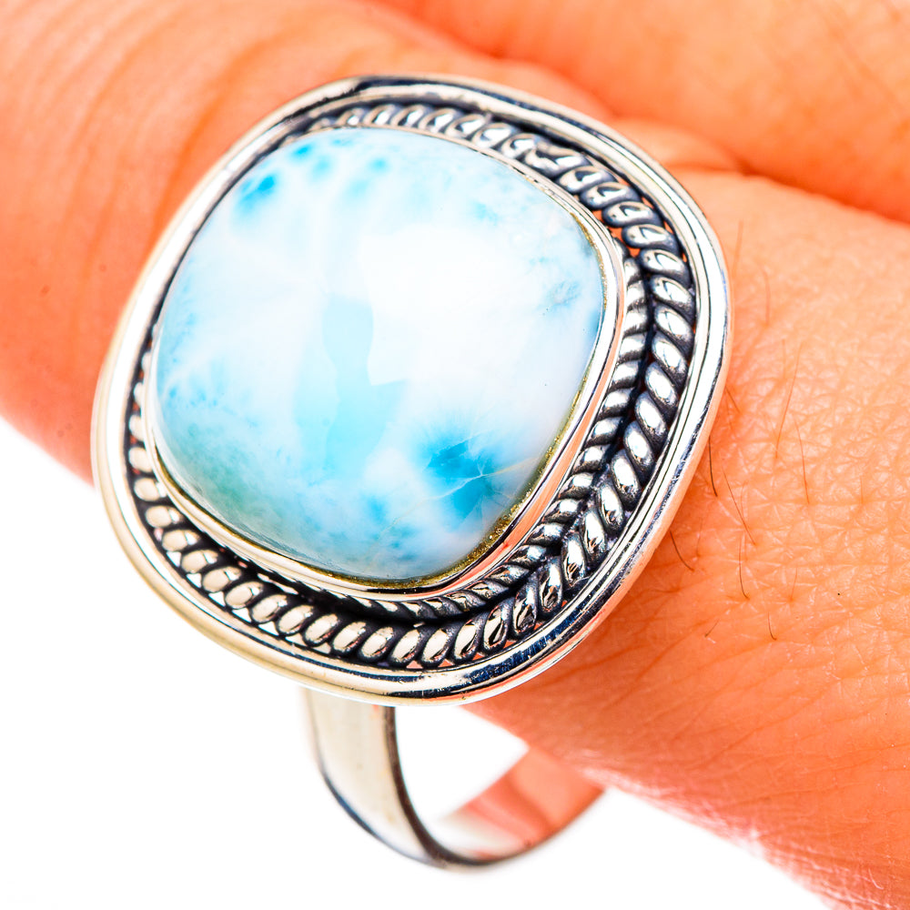 Larimar Rings handcrafted by Ana Silver Co - RING126824