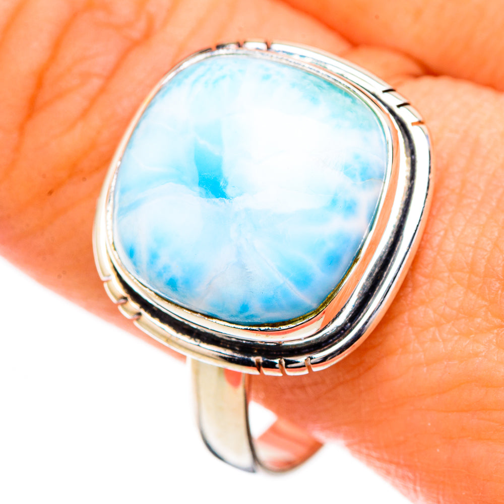 Larimar Rings handcrafted by Ana Silver Co - RING126825