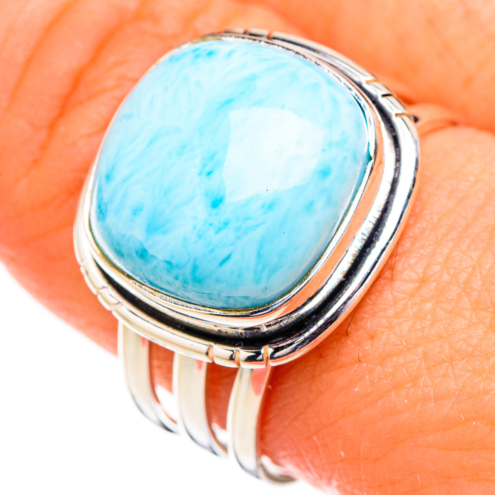 Larimar Rings handcrafted by Ana Silver Co - RING126836