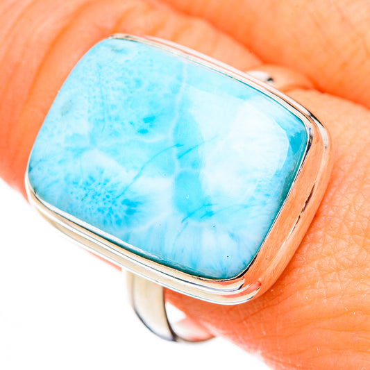 Larimar Rings handcrafted by Ana Silver Co - RING126838