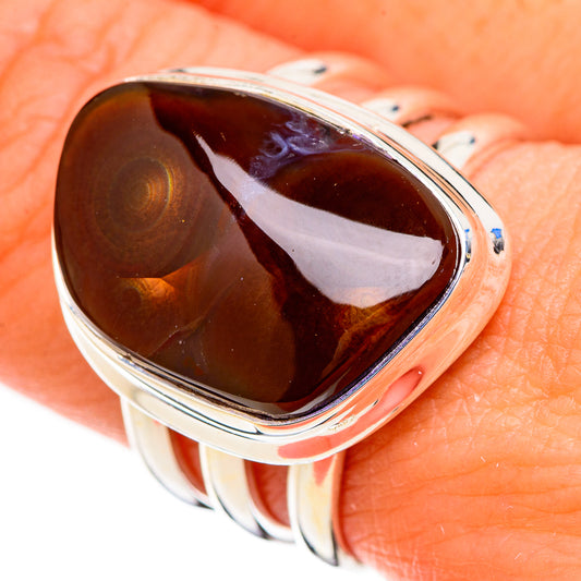 Mexican Fire Agate Rings handcrafted by Ana Silver Co - RING126844