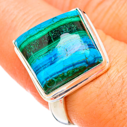 Malachite In Chrysocolla Rings handcrafted by Ana Silver Co - RING126849