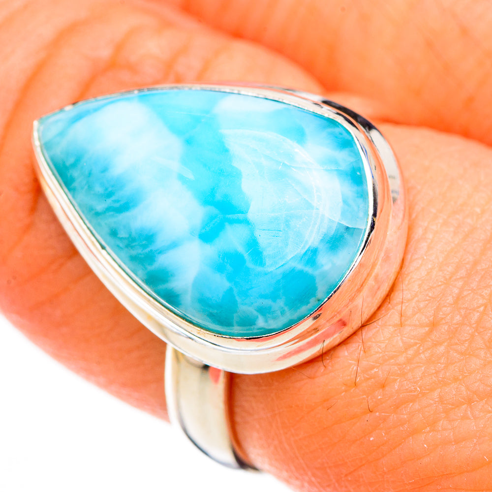 Larimar Rings handcrafted by Ana Silver Co - RING126856