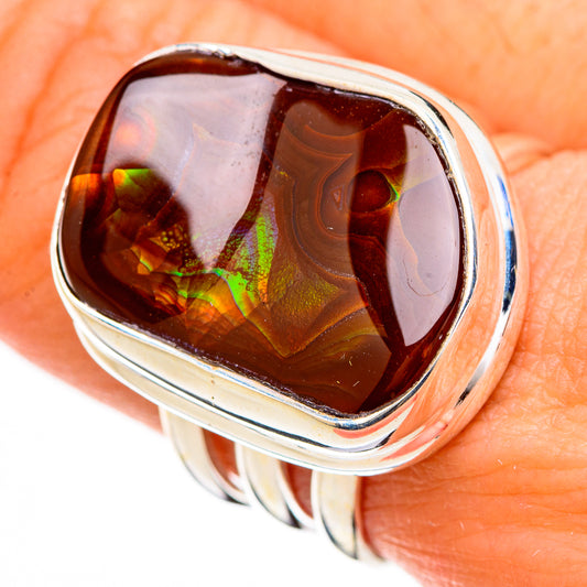 Mexican Fire Agate Rings handcrafted by Ana Silver Co - RING126859