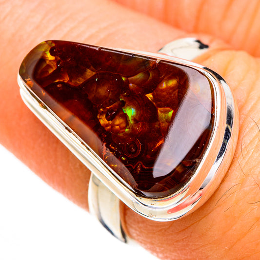 Mexican Fire Agate Rings handcrafted by Ana Silver Co - RING126860