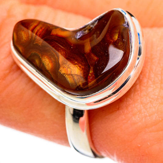 Mexican Fire Agate Rings handcrafted by Ana Silver Co - RING126875