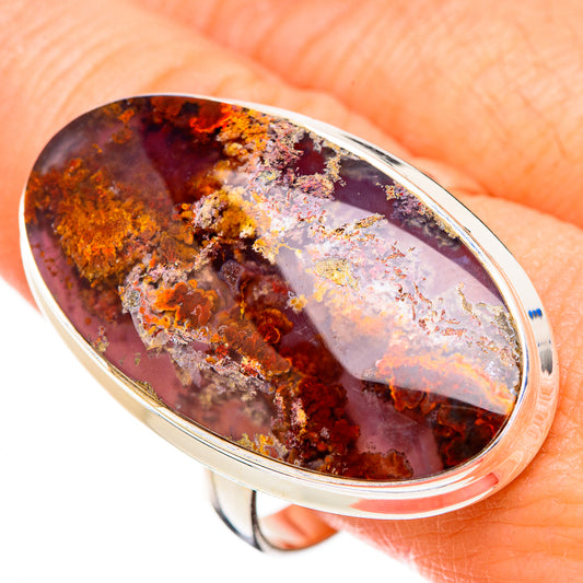 Indonesian Plume Agate Rings handcrafted by Ana Silver Co - RING126893