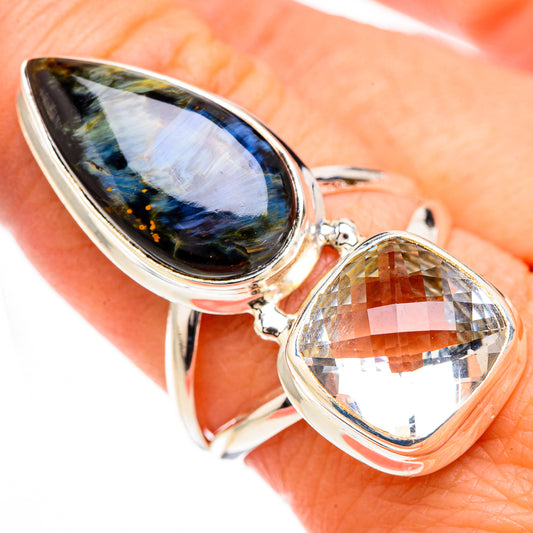 Pietersite, Green Amethyst Rings handcrafted by Ana Silver Co - RING126898