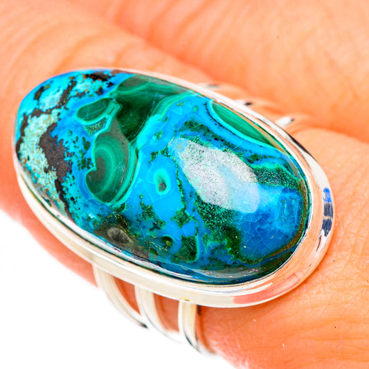 Malachite In Chrysocolla Rings handcrafted by Ana Silver Co - RING126907